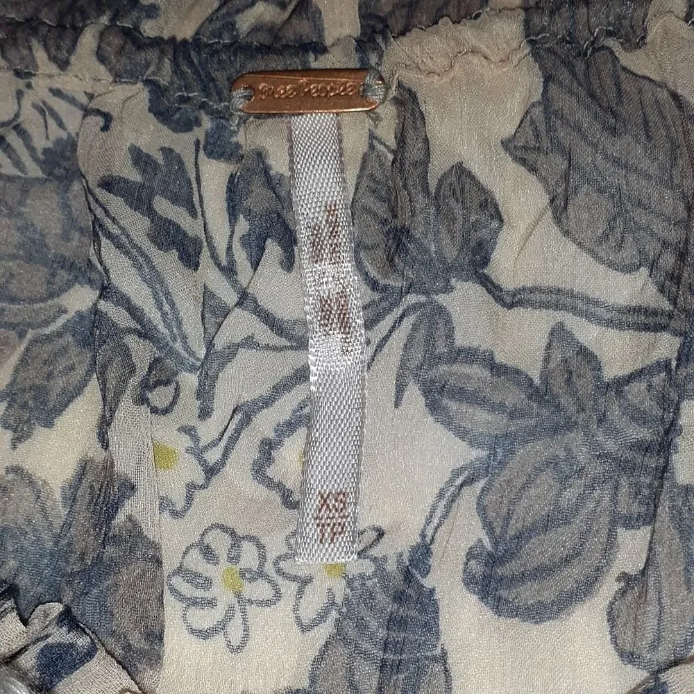 Free People Hendrix Delicate Sheer Peasant Blouse‎